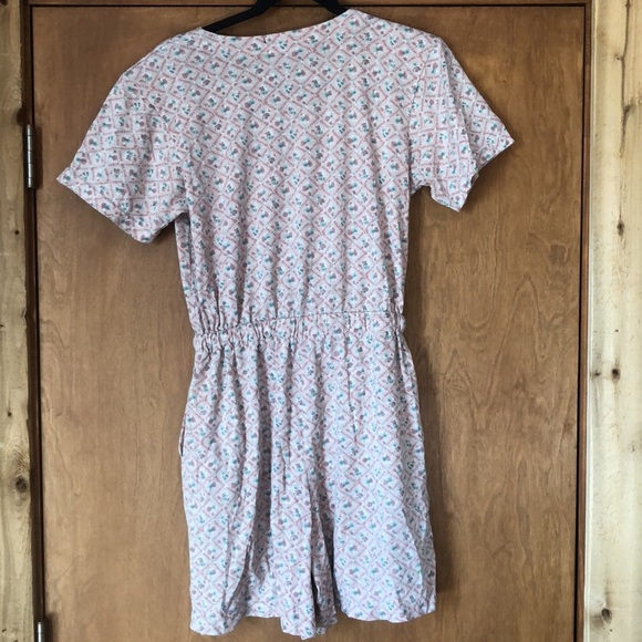 Headliners pink and teal cotton blend romper - Picture 10 of 10